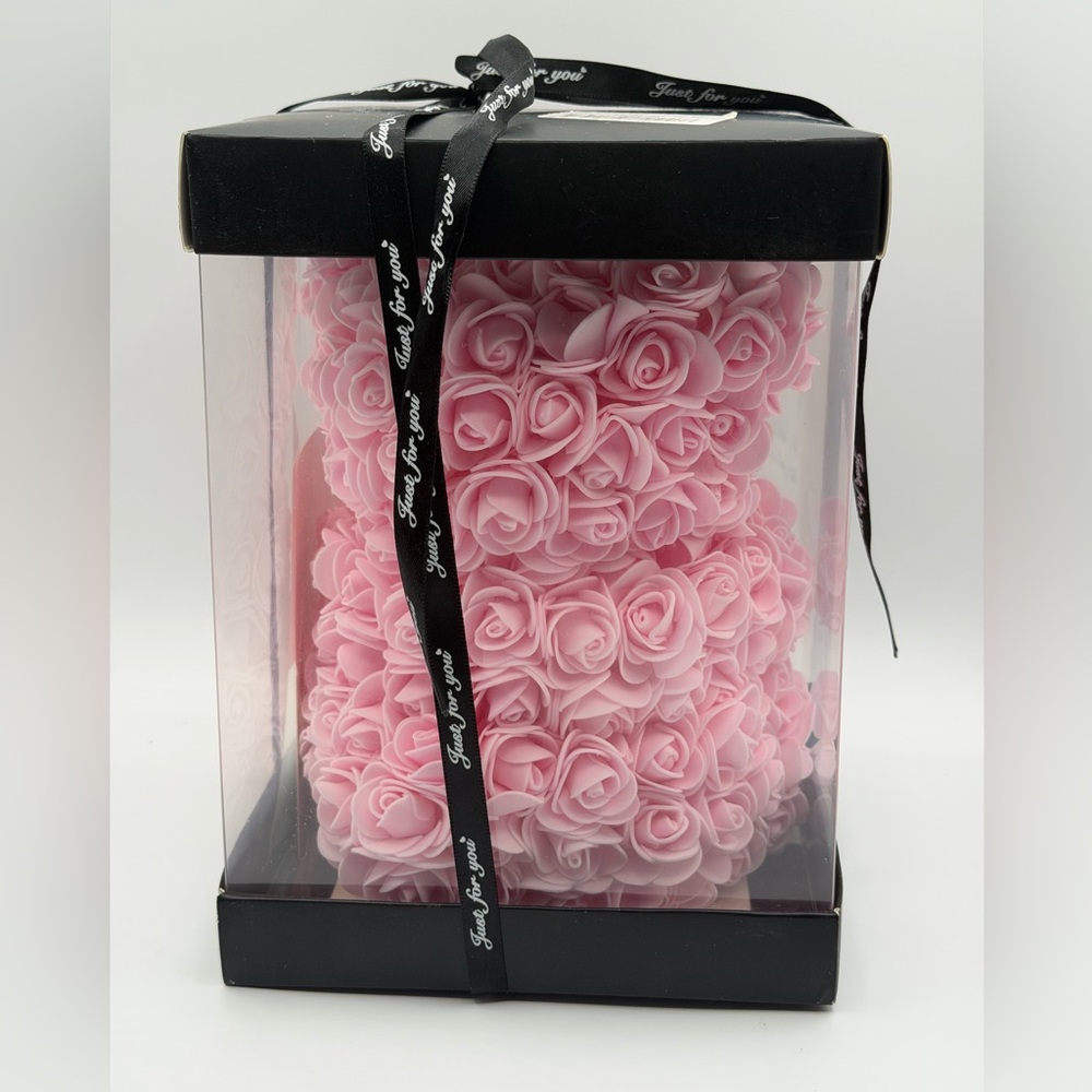 Brand New Pink Rose Teddy Bear in Gift Box - Picture 4 of 7